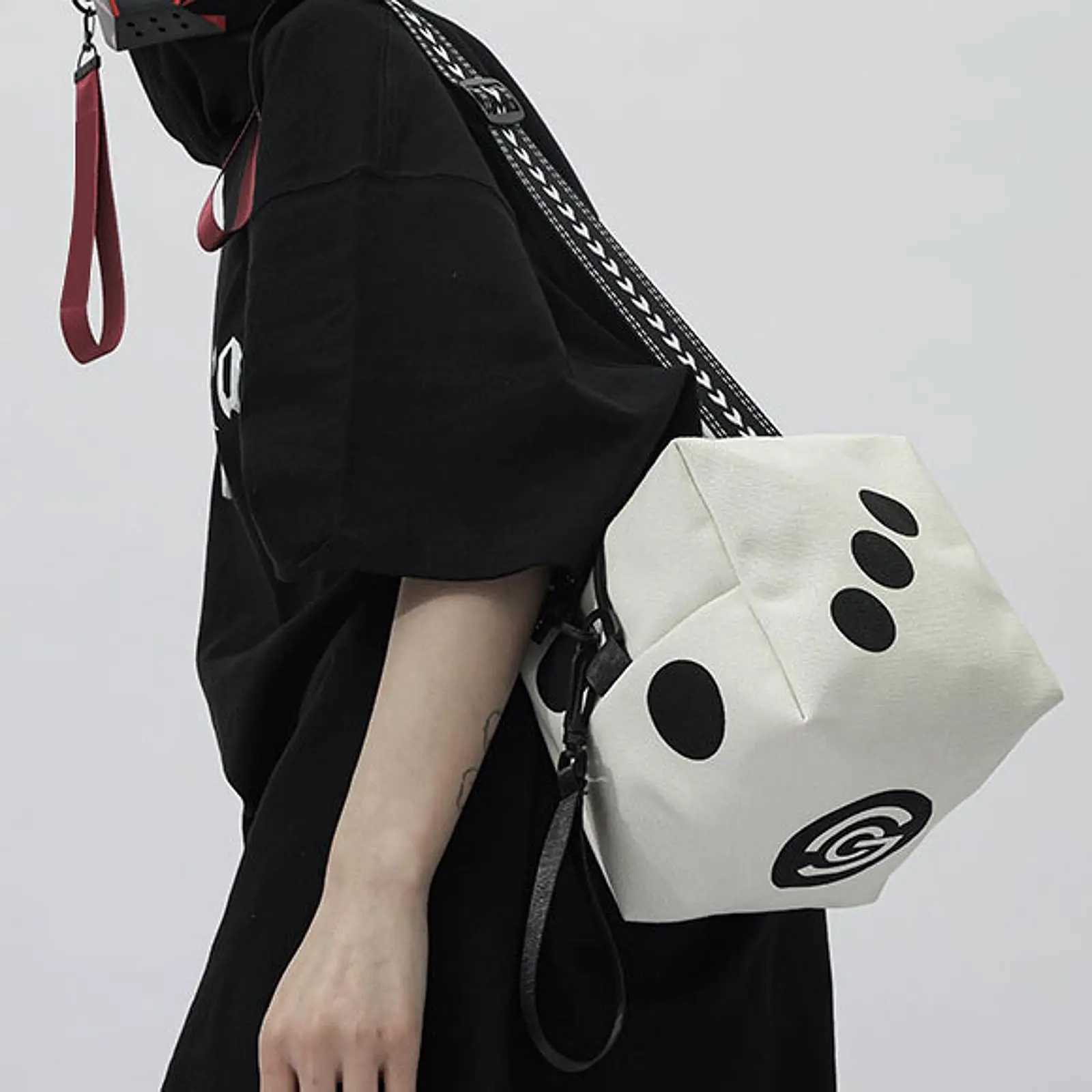 Dice Shaped Crossbody Bag Shoulder Bag Zipper Small Sling Bag Mini PursePortable Adjustable Strap satchel bag CasualW250512