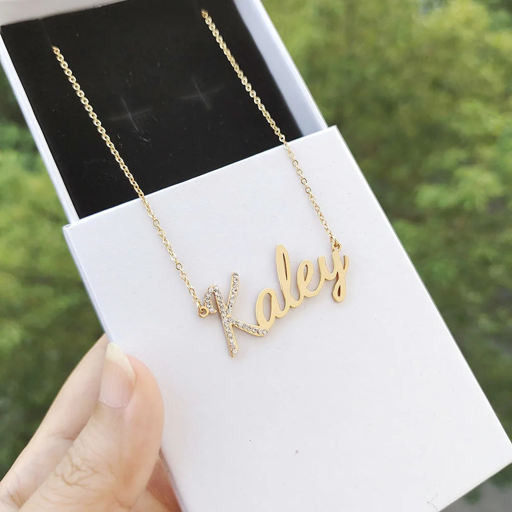 DODOAI Personalized Custom Letter Necklace/Customized Name Necklace Stainless Steel Pendant for Women CustomJewelry Gift Fashion 250512