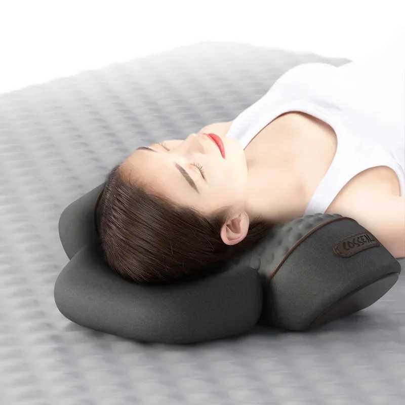 Electric Massager Cervical Pillow Constant Temperature Hot Compress Vibration Massage Airbag Neck Traction Memory Foam PillowW250512