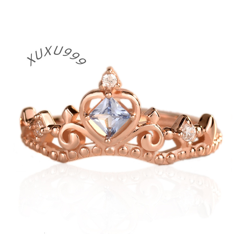 Wholesale S925 Sterling Silver Ring Female Ins Personality Zircon Index Finger Ring Fashion Retro Crown Ring Gift