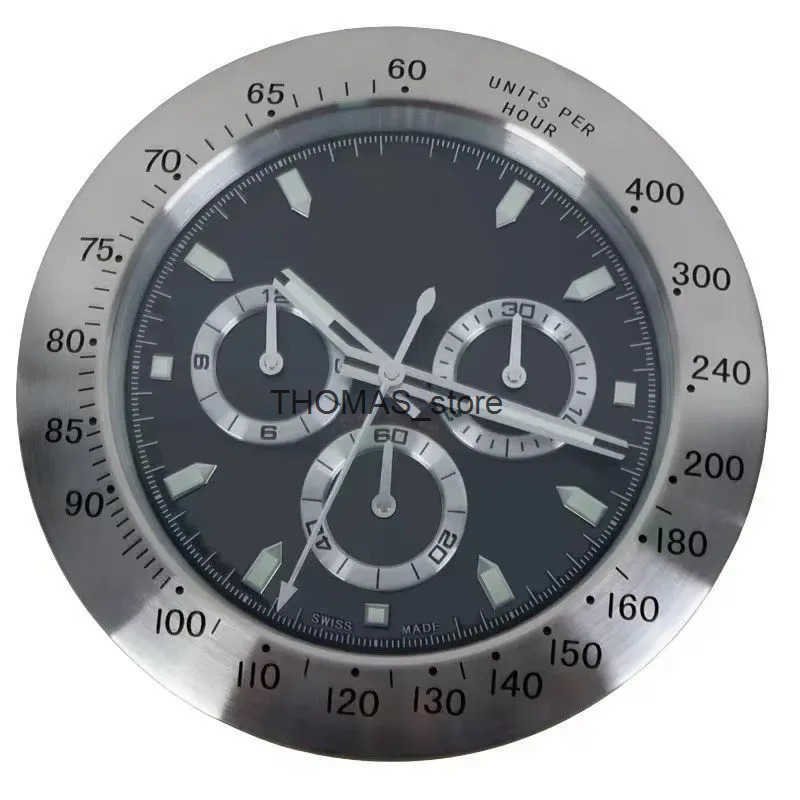 Silent Super Wall Clocks Metal Modern Design Large Wall Watch Home Stainless Steel Luminous Clock The Date Will Work h45 Q250512