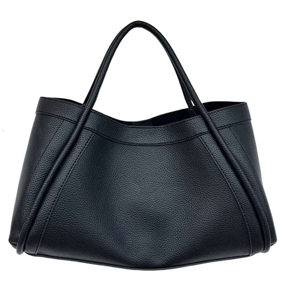 Leather Tote And Pouch Women Versatile Shoulder Handbag Casual Crossbody Clutch Commuting Bag