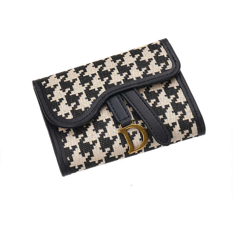 Wallet Women's Long, Large Capacity D Buckle, Card, Multi function, Three Fold Handbag