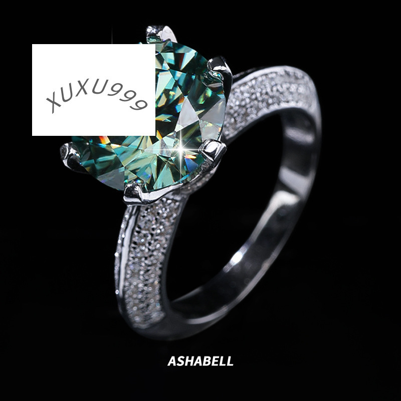 Wholesale With GRA Certificate S925 Sterling Silver 5CT Moissanite Ring Women Engagement Wedding Band