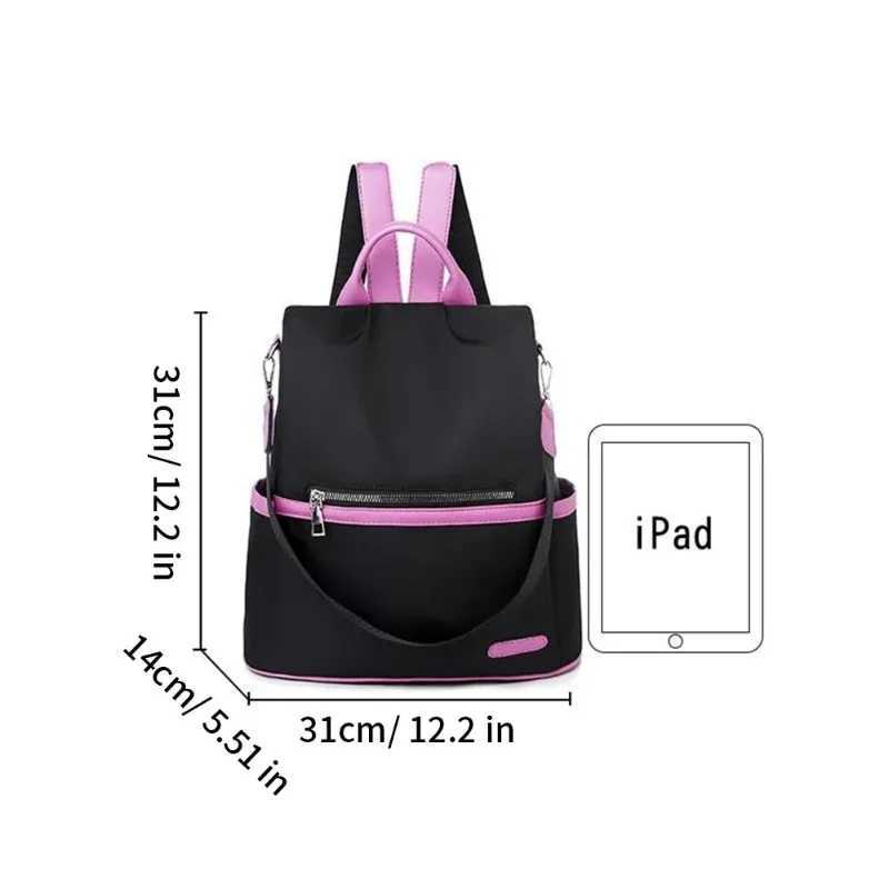 Oxford Fabric Backpack Large Capacity Multi-Layer Storage Solid Color and Fashion Backpacks for Women Z250512