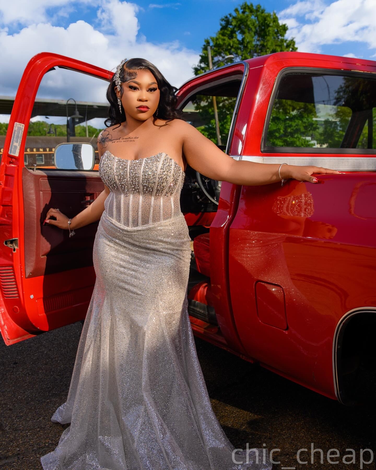 Silver Mermaid Plus Size Prom Dresses 2025 Beaded Crystals Sequined Simple Evening Formal Party Second Birthday Engagement Gowns Dress For Special Occ