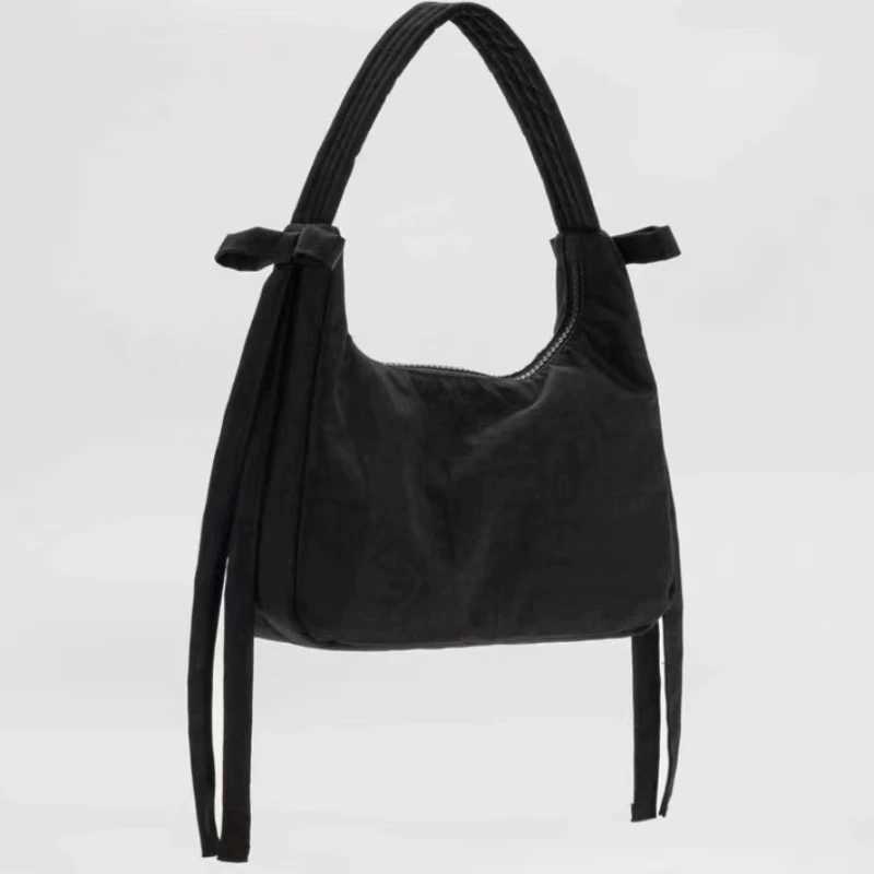 Fashion Trendy All Match Womens Handbags Vintage Y2k Aesthetic Simple Underarm Bag Streetwear Casual Bow Shoulder Bags KoreanW250512