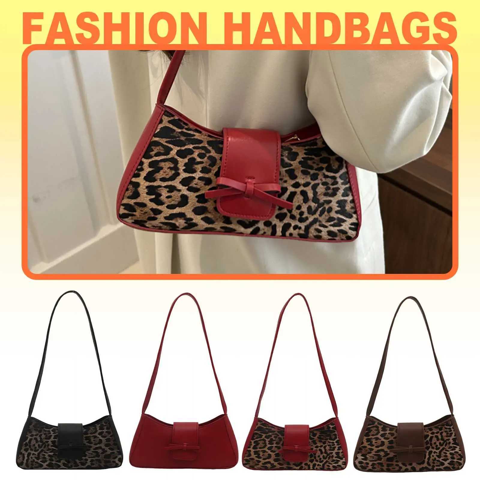 Leopard Print Shoulder Bag PU Leather Underarm Bag with Zipper Closure Cute Hobo Tote Handbag for Women Work Shopping TravelXJ250512