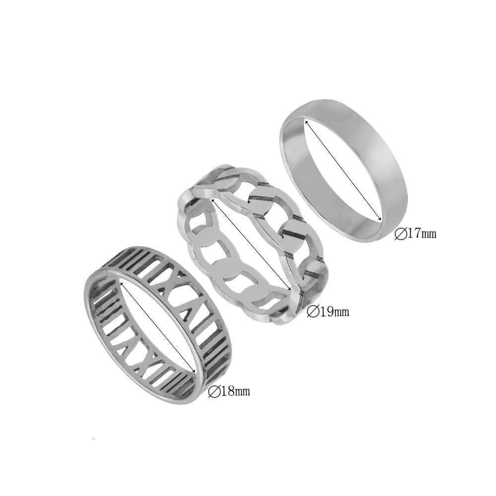 2025 New DS LIVE4U 18K Gold Plated Stainless Steel Rings Love Heart Ring for Men Accessory