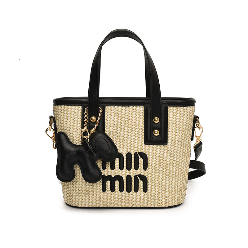 2025S Mini bag designer new popular handbag women trendy beach shoulder fashionable versatile woven crossbody bucket bag Fashion diagonal cross bag