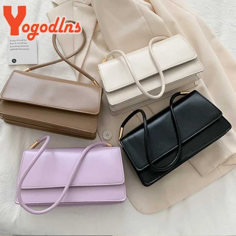New Simple Shoulder Bag For Women PU Leather Armpit Bag Solid Color Lady Handbag Casual Girls Small Square Bag bagXJ250512