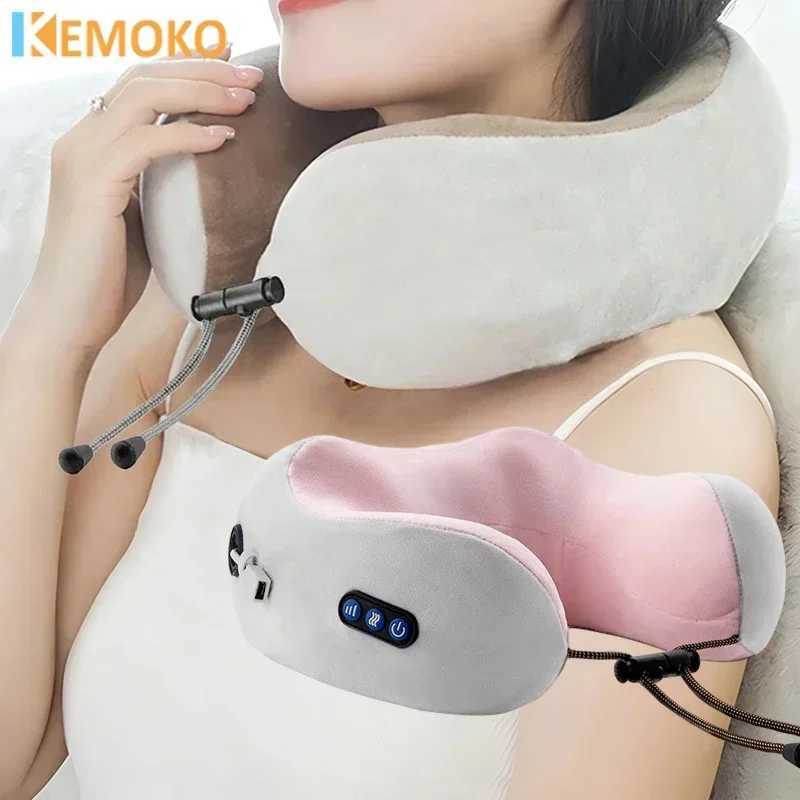 Home Massage U-shaped Pillow Memory Cotton Portable Car Travel Electric Neck and Neck Massager U-shaped Massage Pillow Neck painW250512