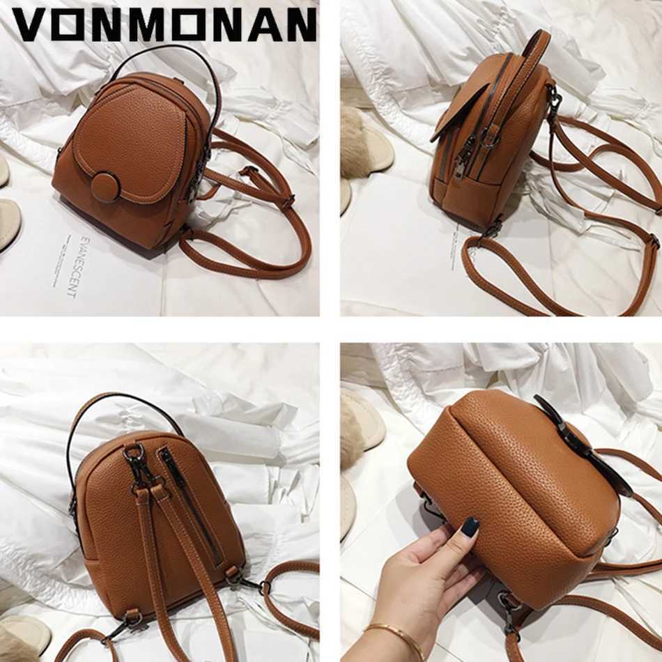 New Designer Fashion Women Leather Backpack Mini Soft Touch Multi-Function Small Rucksack Female Ladies Shoulder Bag Purse Z250512-1