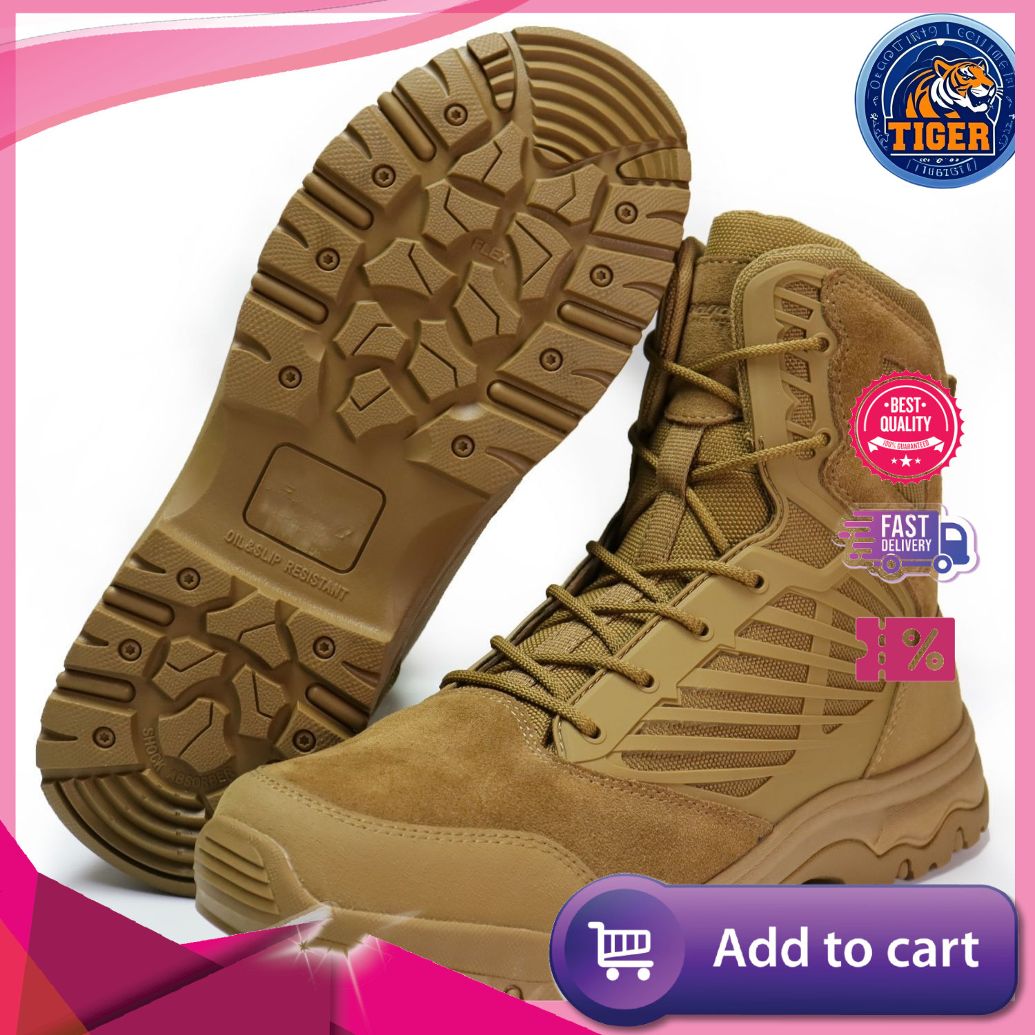 Ddmytiger Combat Wolf Brown Boots Men S Training Outdoor For And Women Outdoor Shoes