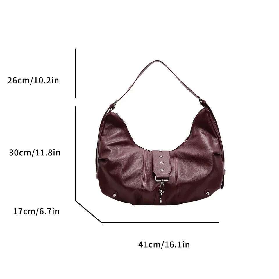 New Casual Fashion Hobos Bags for Women Retro One-shoulder Cross-body Bag Versatile Ladies Purse High Quality PU Leather Handbag