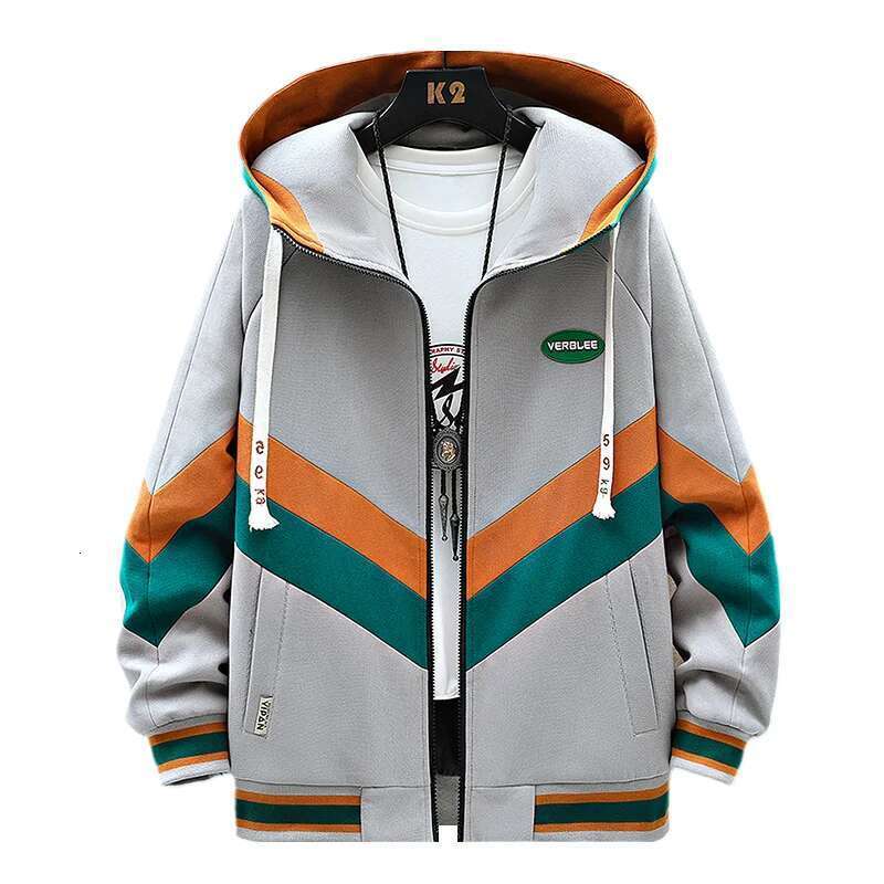 Spring Autumn Men's Sets Korean Fashion Joggers Suit Casual Patchwork Streetwear Hooded Tracksuit Men Two Piece Set Designer