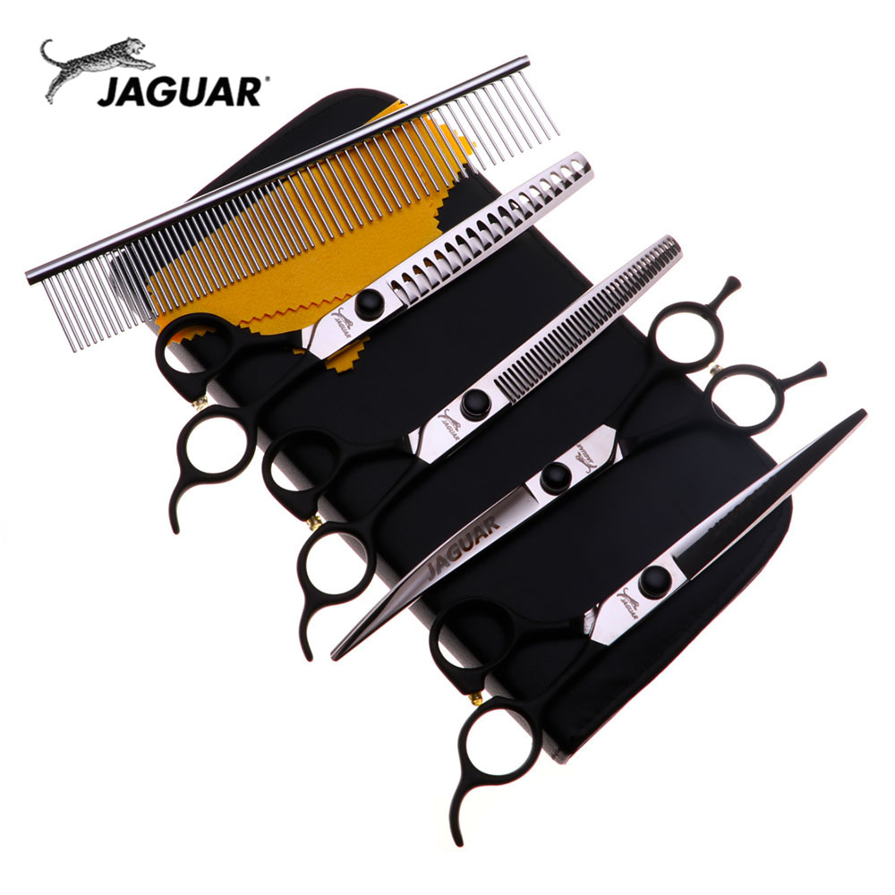 7 Inch Pet Grooming Scissors Set Straight Curved Dog Cat Cutting +Thinning Shears Kit Tesoura Para Hair Shears High-Quality Animal Clipping Tools