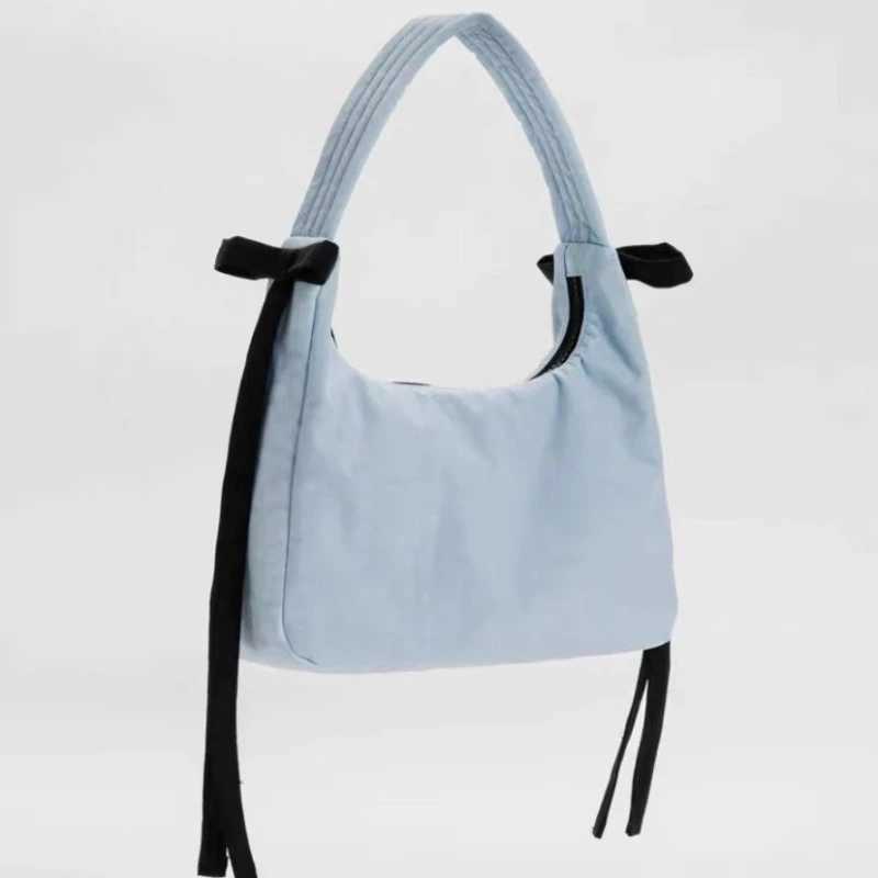 Fashion Trendy All Match Womens Handbags Vintage Y2k Aesthetic Simple Underarm Bag Streetwear Casual Bow Shoulder Bags KoreanW250512