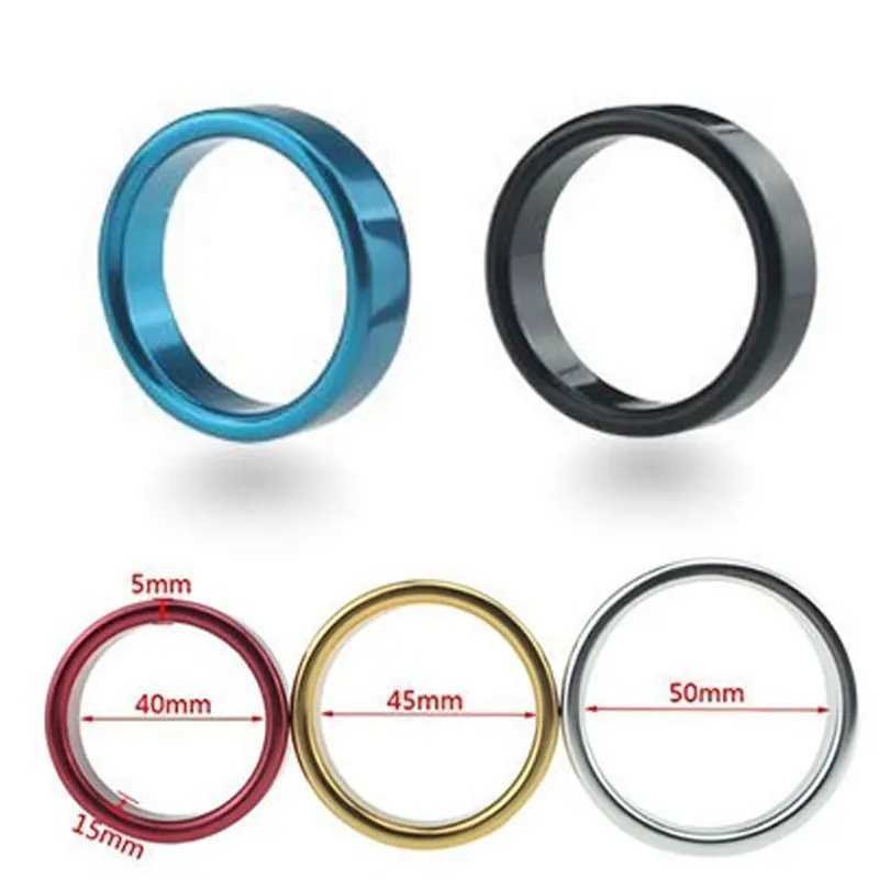 WAKEWAY 40MM 45MM 50MM Stainless Steel Metal Mens Fashion Ring Penis Delayed Ejaculation Ring W250512