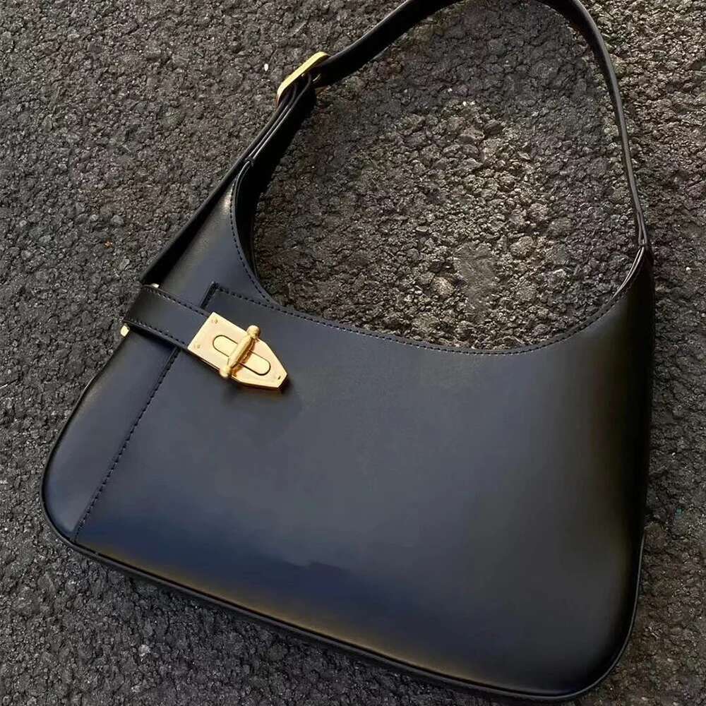 Black Vintage PU Shoulder for Women High-end Armpit Simple Solid Underarm Ladies Chic Hobo Bags Designer Bag Bolsas