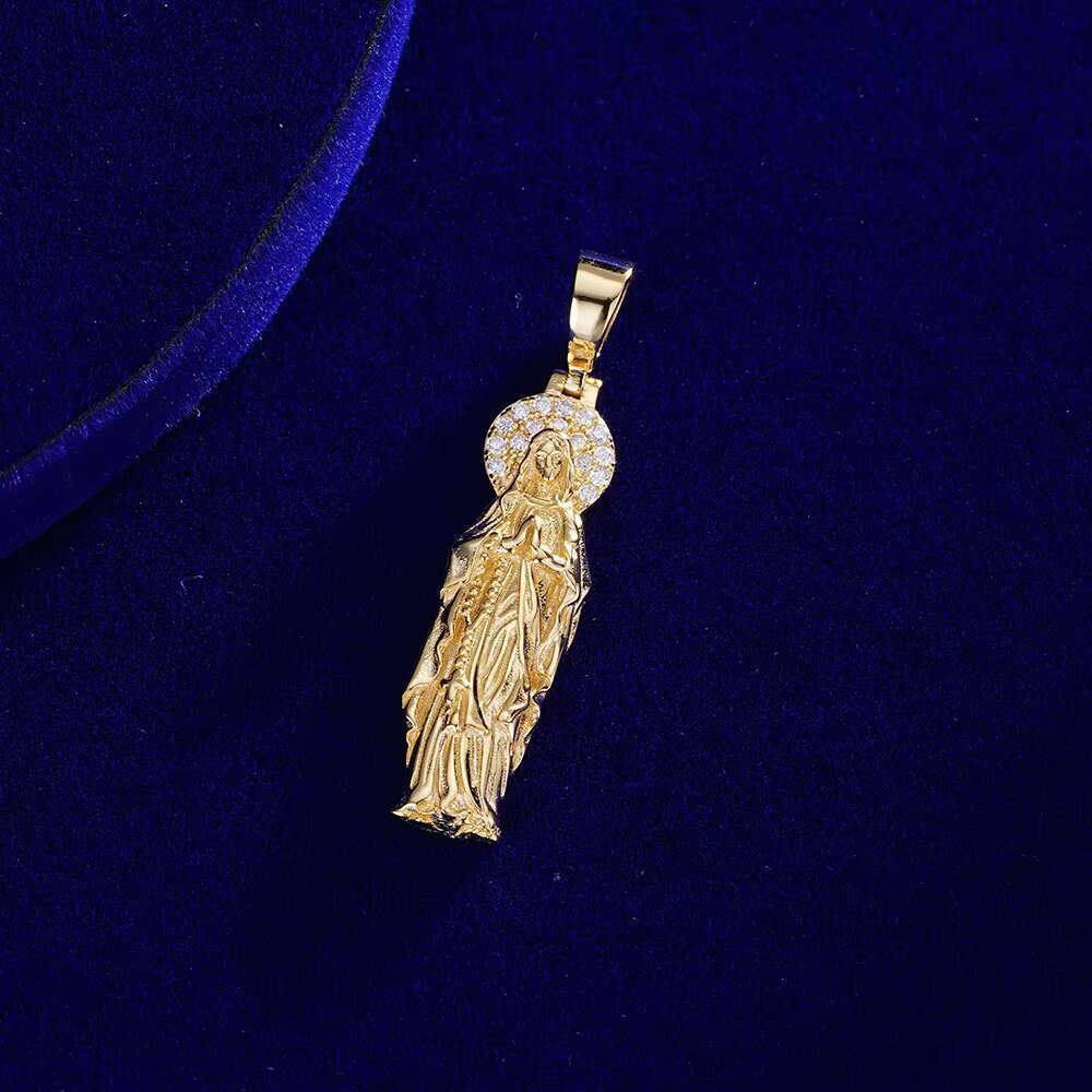 Fashion High Quality Jewelry Iced Out Cubic Zircon Diamond Gold Plated Brass Jesus Pendant for Party Gift