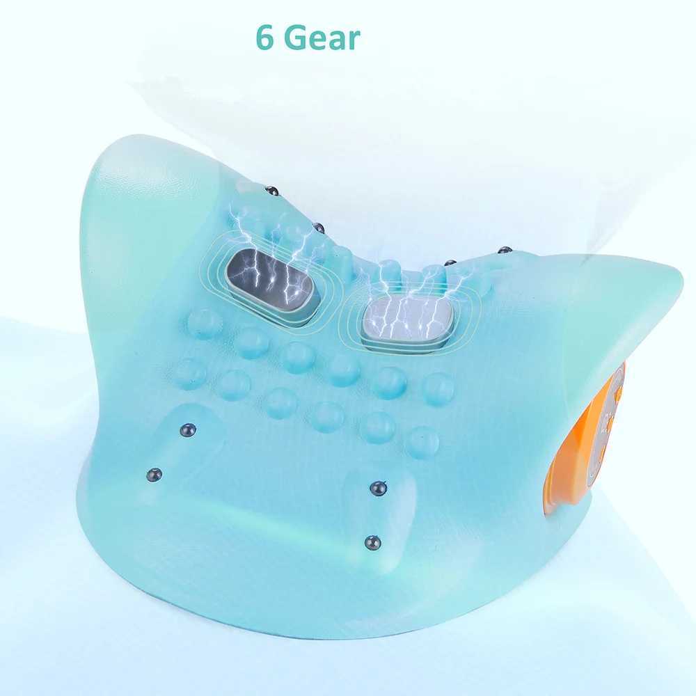 Electric Neck Cervical Massager Head Pillow Neck Traction Vibration Kneading Massage Pillow Ergonomic Neck Support StretcherW250512