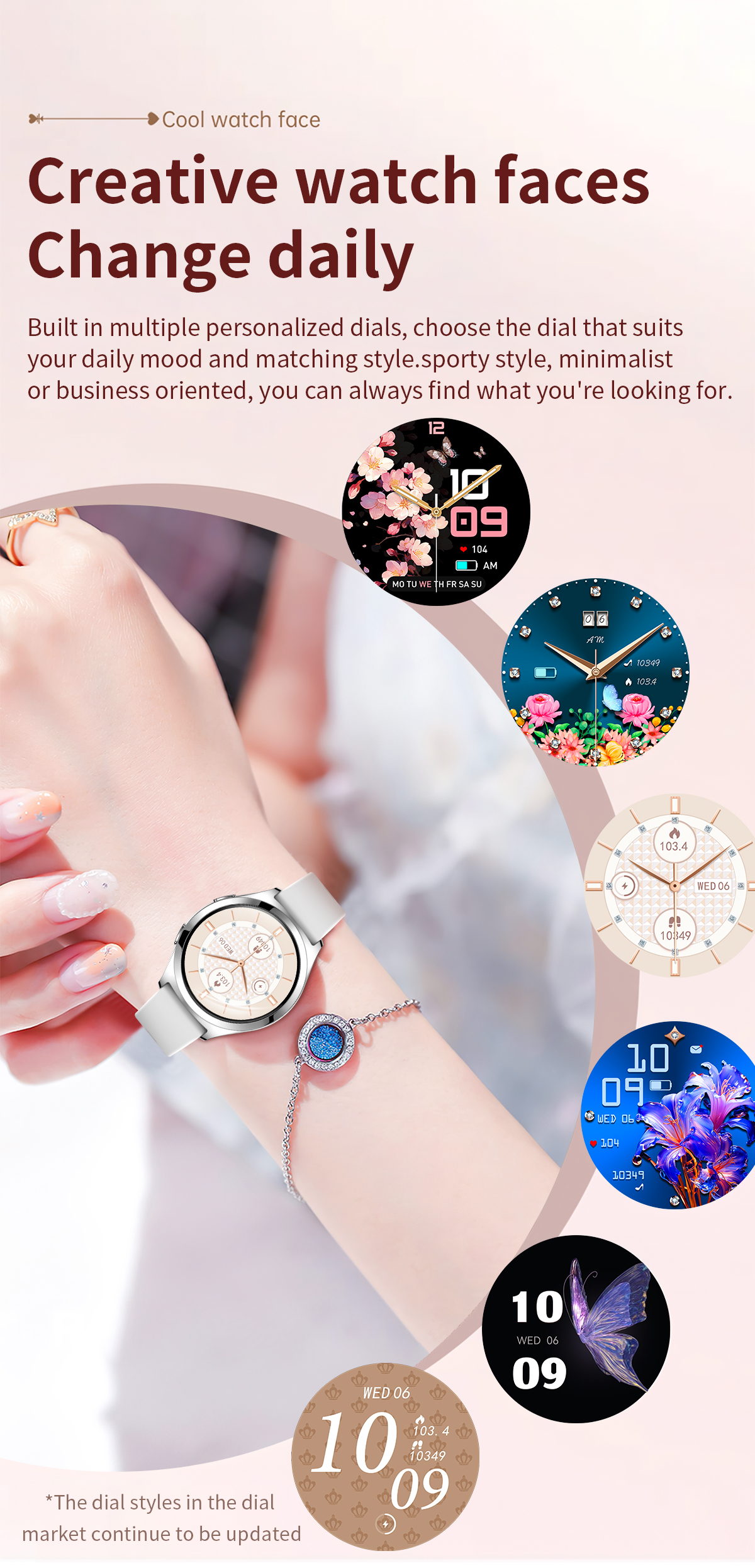 Smart Watch for Women, (Answer/Make Call) with Heart Rate/Sleep Monitor/Spo2/Pedometer, Fitness Activity Tracker 113+ Sport Modes ip68 Waterproof Watc