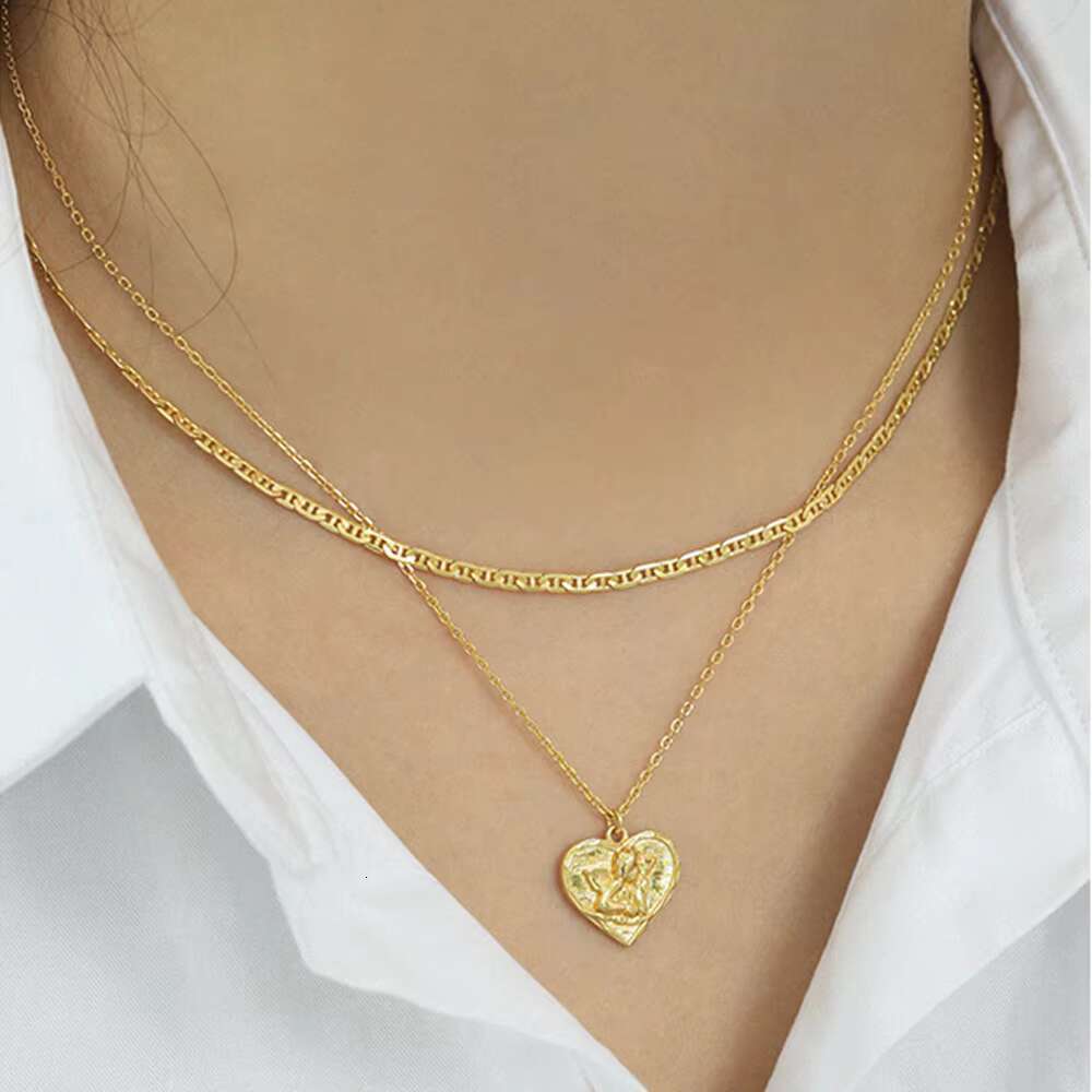 Fashion 2021 fashion pure sier filled designer jewelry statement simple chain necklace for women