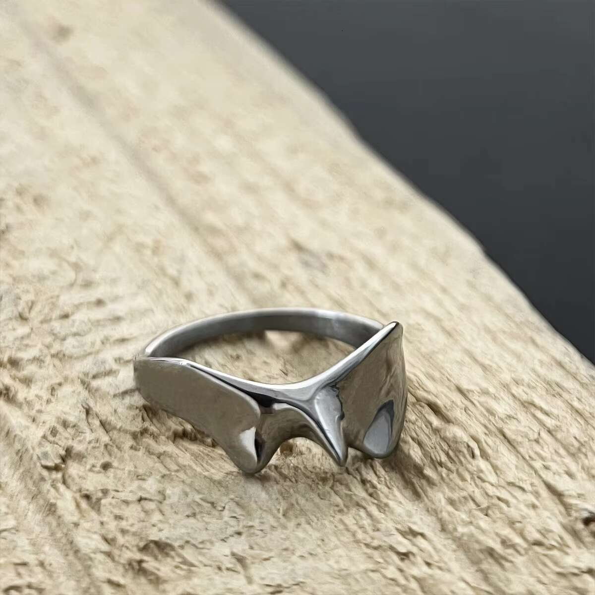 VAF Irregular Shape Anel Masculino Anillos Para Hombre Acero Inoxidable Stainless Steel Irregular Ring for Men Women