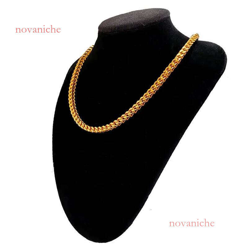 cuban link chains necklaces designer necklace for men Circular buckle wih dia sainless seel non arnish plaed gold chain 6mm wide hip hop rapper jewelr