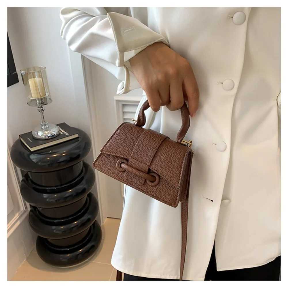 Solid Color PU Leather Bag Fashion PU Hand Carry Small Bag Messenger bag Z250512