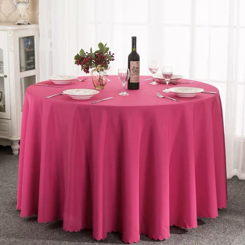 B410 Thickened plain tablecloth wedding red tablecloth hotel restaurant fabric tablecloth event meeting rectangular tablecloth