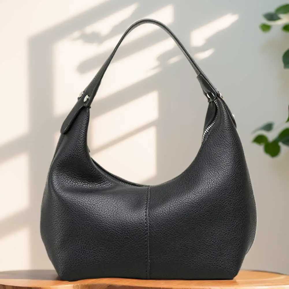 Women Vintage Underarm Bag PU Leather Soft Solid Color Casual Armpit Handbag girls Outdoor Daily BagW250512