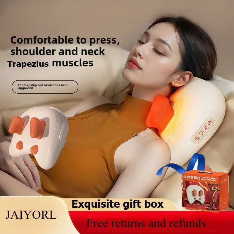 Trapezius Electric Massage Pillow For Neck and Shoulder Wireless Car And Home Massager Heat Waist Leg Cervical Shiatsu KneadingW250512