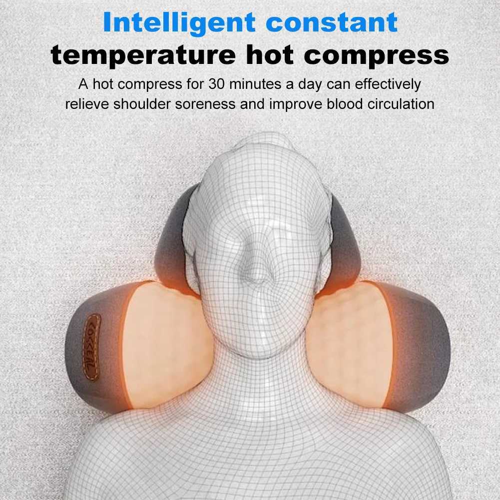 Hot Compress Cervical Pillow Slow Rebound Spine Support Massager Breathable Memory Foam Pillow for Neck Traction Relax Sleep AidW250512