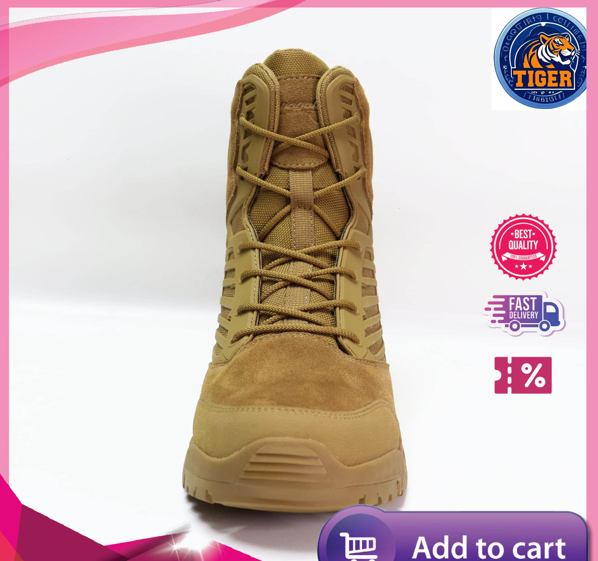 Ddmytiger Combat Wolf Brown Boots Men S Training Outdoor For And Women Outdoor Shoes