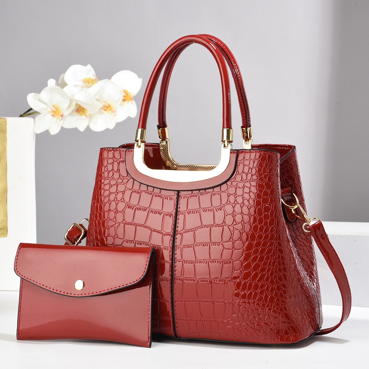 Free Shipping 2025 Trendy Stone Texture Shoulder Bag - Designer Large Capacity Tote for Women, Fashionable Crossbody Purse with Adjustable Strap