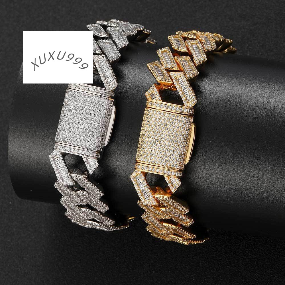 Factory Direct Wholesale Moissanite Cuban Chain Necklace Bracelet VVS Diamond 925 Silver Hip Hop Style Custom Women
