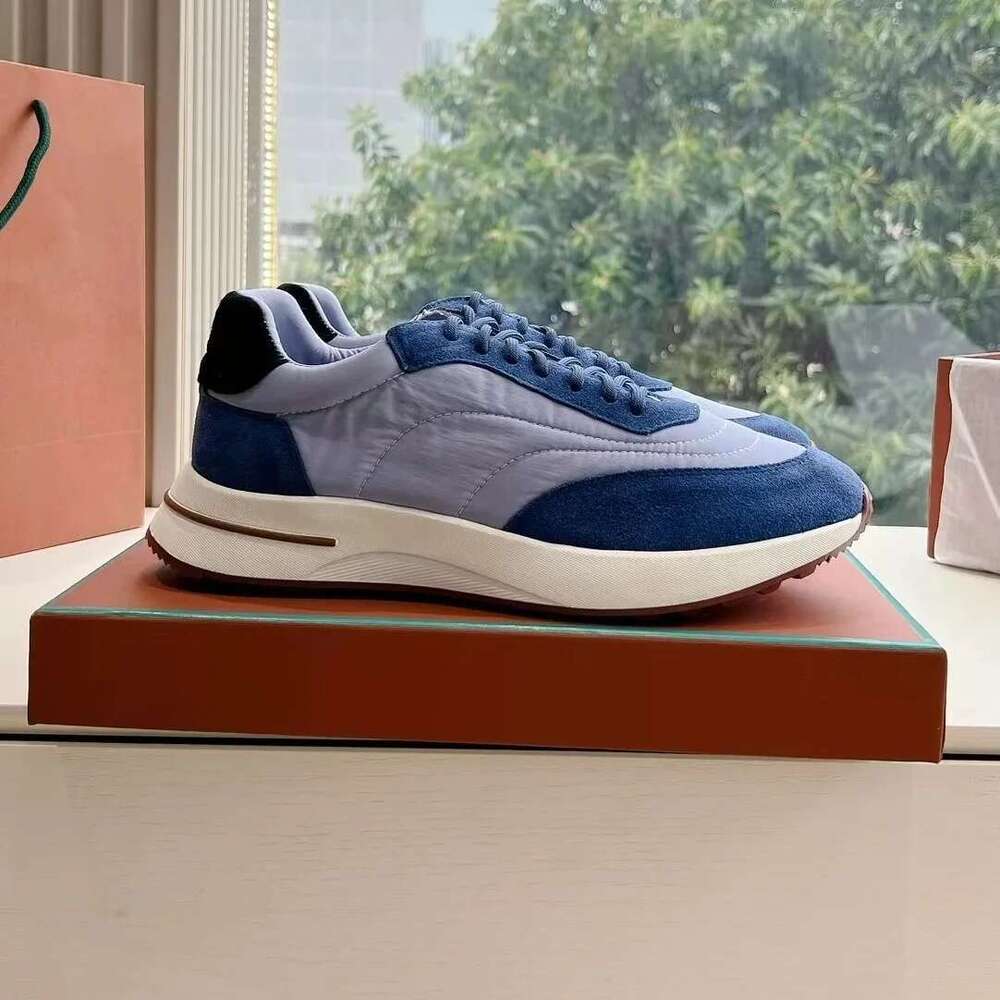 2025 Newest Autumn Cow Suede Round-toe Thick Sole Lace-Up Casual Sneakers Athletic Shoes Mix Colors Sewing Tennis Flats