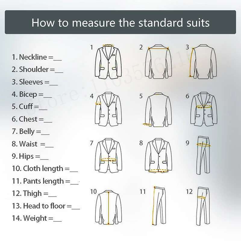 B02 2 Pieces Men's Jewel Decoraction Notched Lapel Blazer Formal Party Prom Suits for Wedding Groom