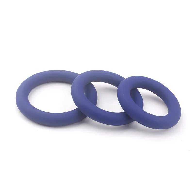 3Pcs Penis Ring Set Silicone Cock Rings Ejaculation Delay Cockring Sex Toys For Men Adult Product Dick Lock Erection Sexy Shop W250512
