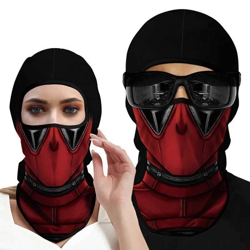 Multi-function Men Skull Balaclava Motorcycle Helmet Liner Hood Cap Outdoor Women Neck Face Protection Hat Cycling Mask HeadgearW250512
