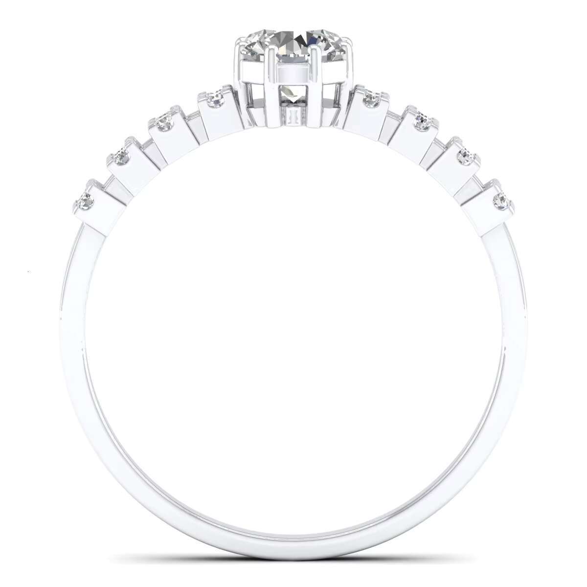 REYES Round Brilliant Cut 1.2Ct Moissanite Engagement Ring for Women Original 925 Sterling Silver GRA Certified Fine Jewelry