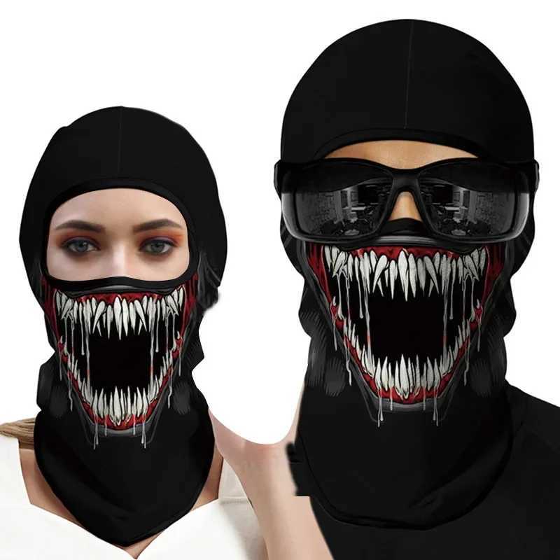 Multi-function Men Skull Balaclava Motorcycle Helmet Liner Hood Cap Outdoor Women Neck Face Protection Hat Cycling Mask HeadgearW250512