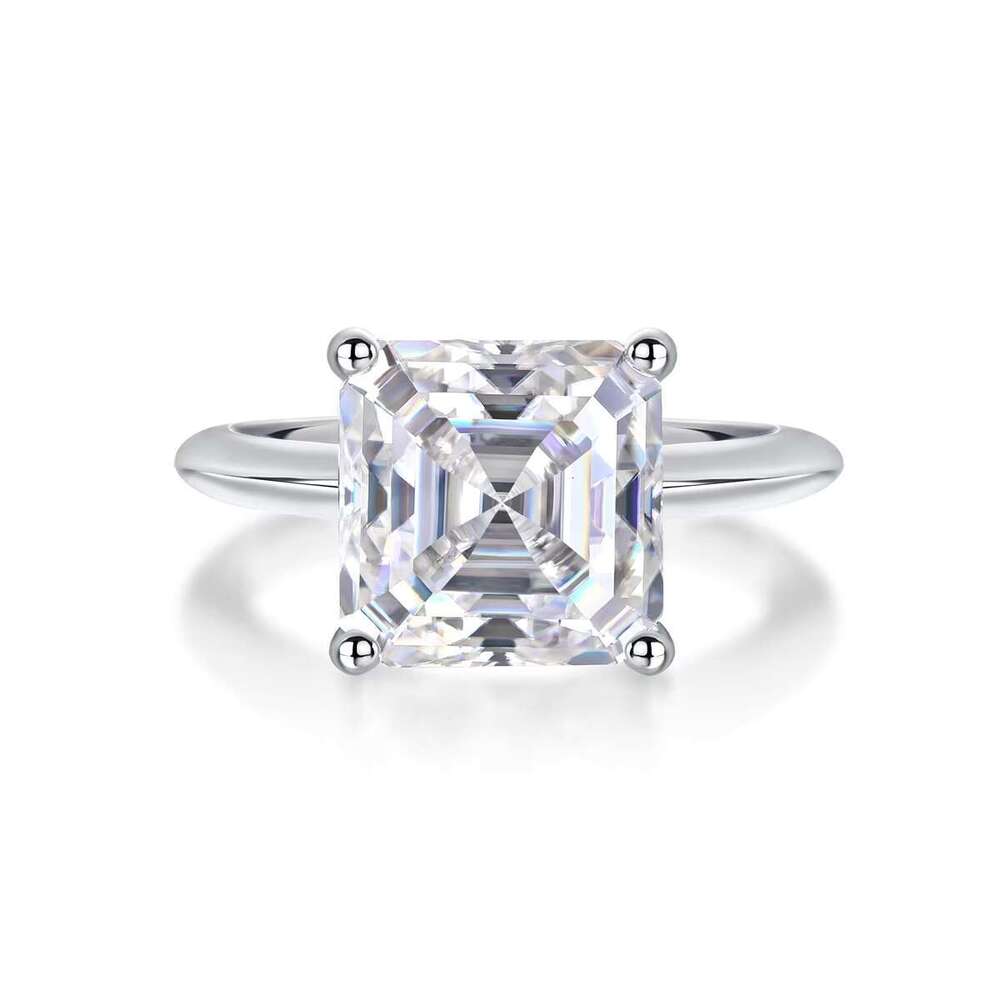 Classic sandstone cut cathedral card ring, made of pure silver, suitable for women (sizes 5-9 in the United States)