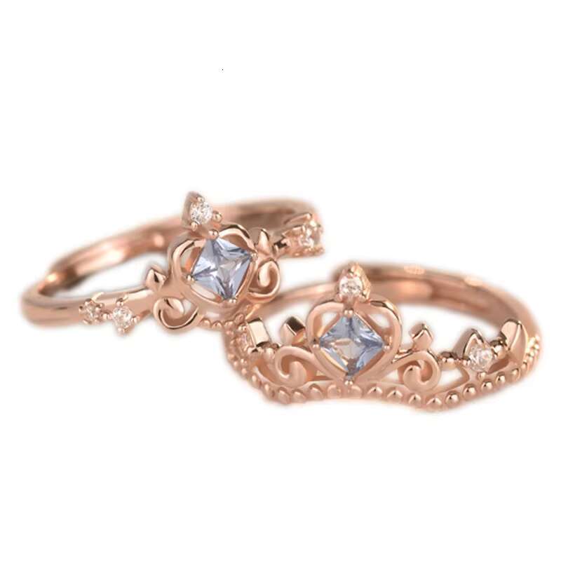 Wholesale S925 Sterling Silver Ring Female Ins Personality Zircon Index Finger Ring Fashion Retro Crown Ring Gift