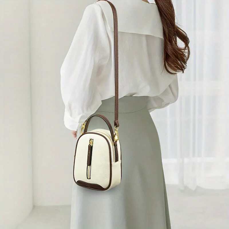 Mini Solid Color Crossbody Bag Cute Simple Casual PU Leather Hand Bag Womens Fashion Versatile Daily Shoulder Bag Purse Z250512