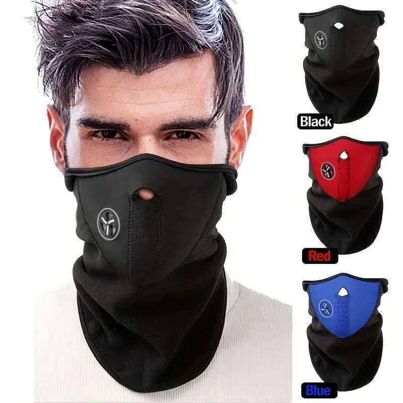 Winter Fleece Thermal Windproof Ski Mask Neck Guard Scarf for Cycling Running and Outdoor Activities Keep Warm Cycling Face MaskW250512