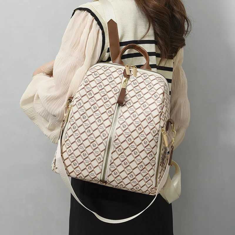 Fashion Soft Leather Texture s Shoulder Bag Square Lattice Pattern s Shoulder Bag Leisure Hundred Ladies Handbag S Z250512