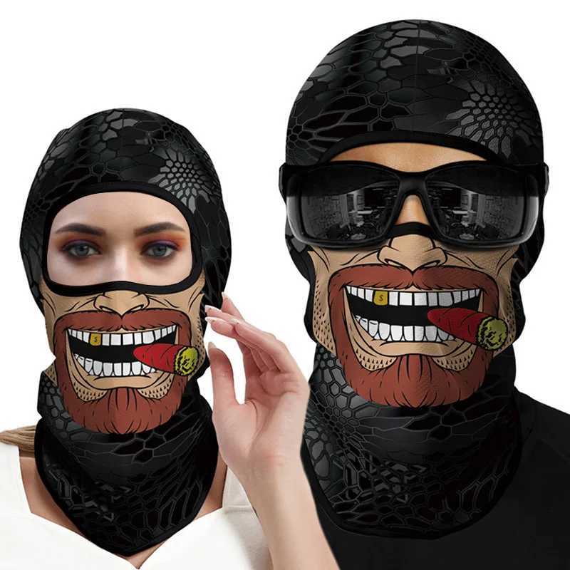 Skull Balaclava Cosplay Costume for Men and Women Full Face Mask Outdoor Cycling Headgear Motorcycle Riding Cap Ski MaskW250512